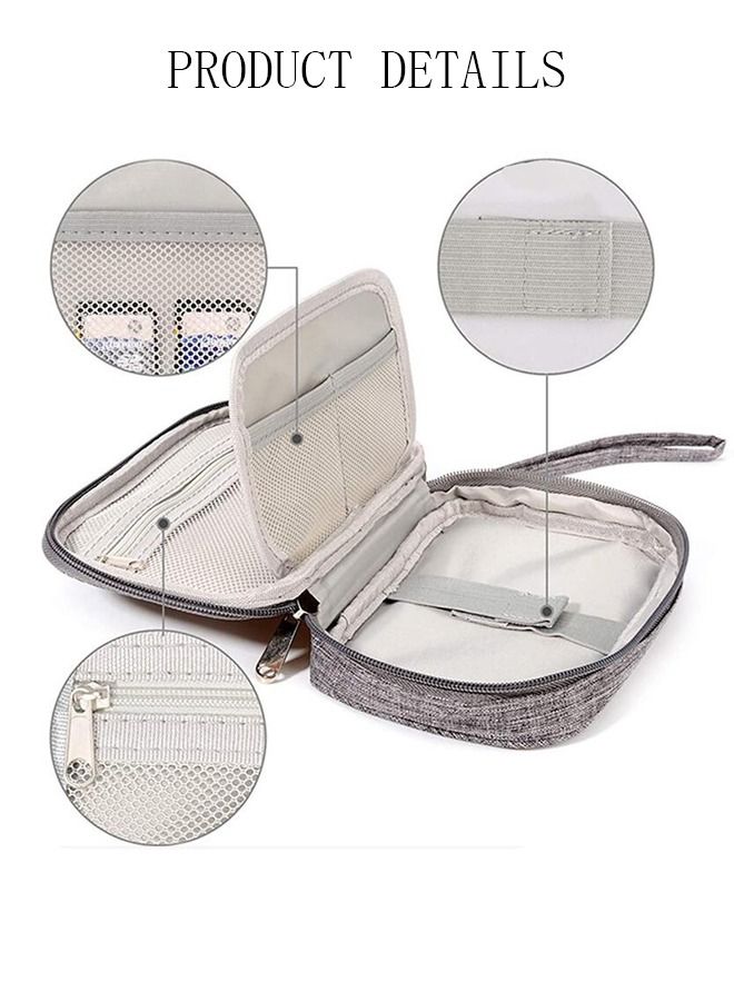 DUNISO Portable Digital Accessories Waterproof Storage Bag Electronic Organizer Pouch Bag for Data Cable Headphone Power Bank U Disk - Image 5