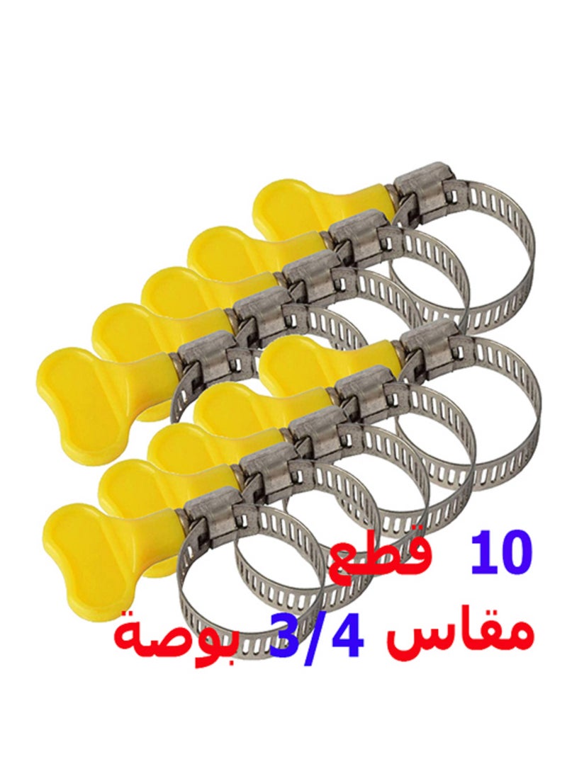 Generic - Aviz Aviz Gloves Multi - Use Metal Tie Collar - 10Pcs-Size 3/4 Inch Bird-From Rana Store - Image 1