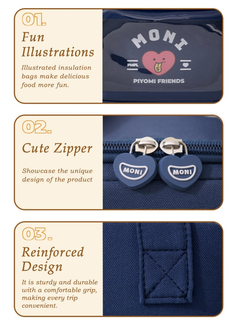 رولستيمي حقيبة غداء معزولة عصرية للعاملين في المكاتب ، حقيبة غداء ذات سعة كبيرة للوجبات الساخنة والوجبات الخفيفة ، اتصال غير غذائي - Image 4