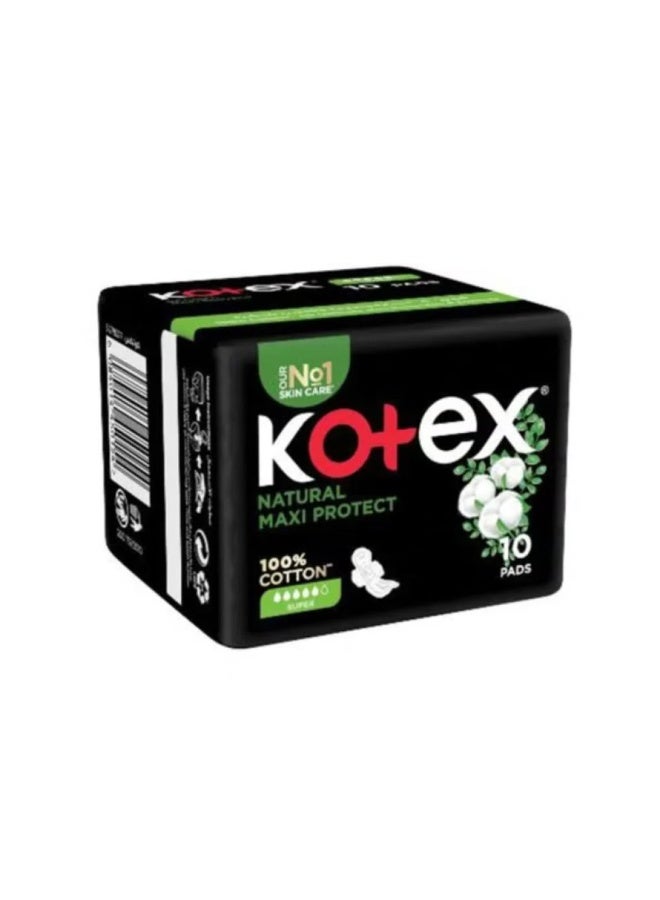 كوتكس كوتيكس ماكسي فوط صحية كبيرة بالاجنحة 10 فوطه