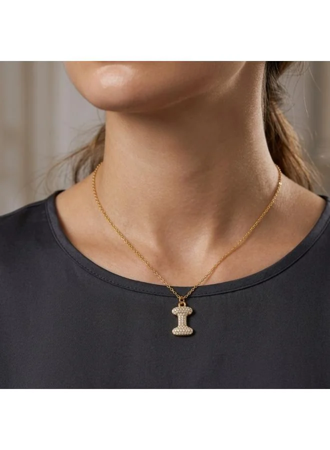 Rovaux Letter I Bubble Initial Necklace