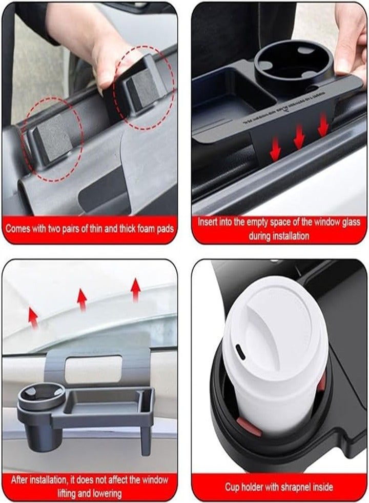 Generic Multifunctional storage tray for car windows, side-mounted storage rack for car windows and doors, cup holder for keys, bottles, cards  - Image 4
