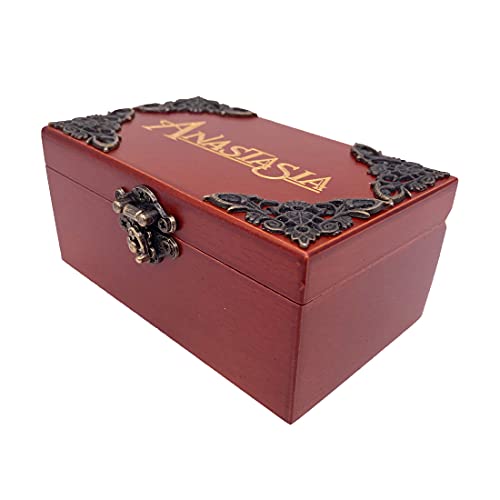 Youtang Anastasia Jewelry Music Box with Mirror Laser Engraved Wood Musical Box Wind up Musical Gift for Her Him Girlfriend Boyfriend(Melody: Once Upon A December, Gold Movement) - Image 4