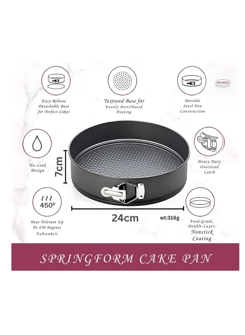 Feelings قالب خبز دائري بنابض، 24 سم، غير لاصق - Image 2