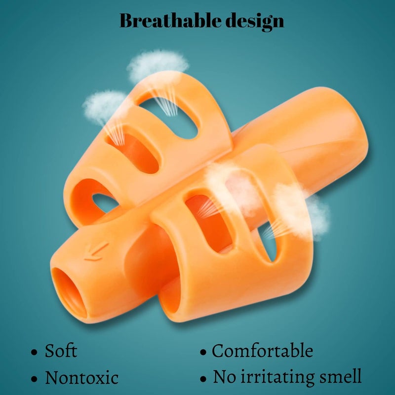 DMFLY Pencil Grips, Pencil Grips for Kids Handwriting, Children Pen Writing Aid Grip Set Posture Correction Tool for Kids Preschoolers Children, Hollow Ventilation Design, 3 Pack - Image 5