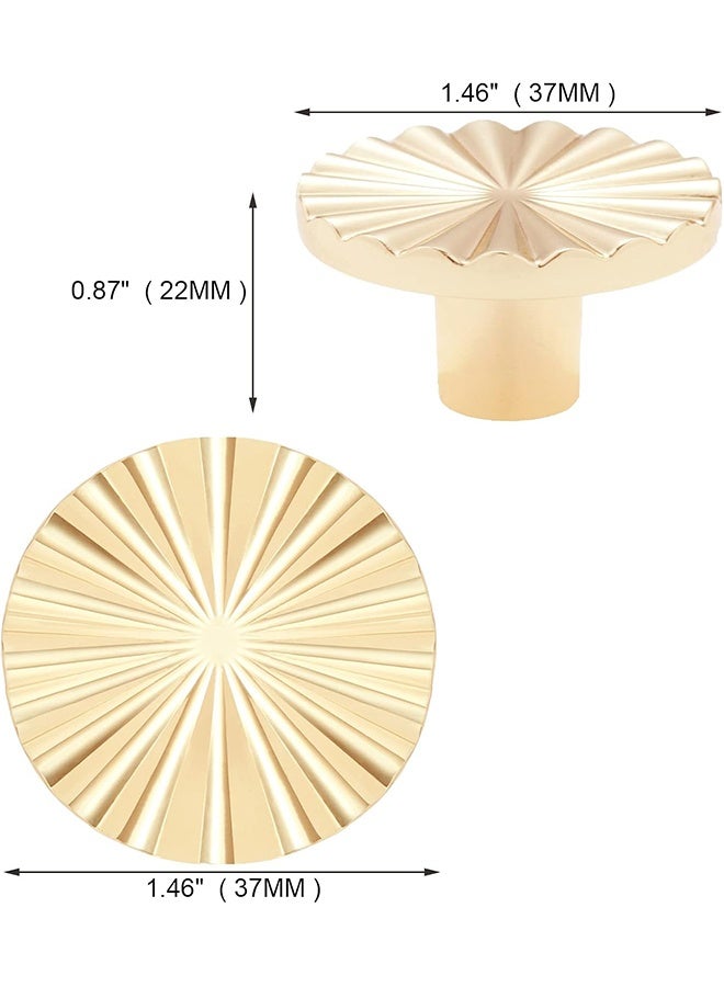 اتش واي 3 عبوات من مقابض الخزانة الذهبية خزانة المطبخ تسحب مع أدراج خزانة عتيقة مقابض درج خزانة ملابس مقابض خزانة المطبخ (ثقب واحد ، 3 عبوات ، ذهبي لامع) - Image 2