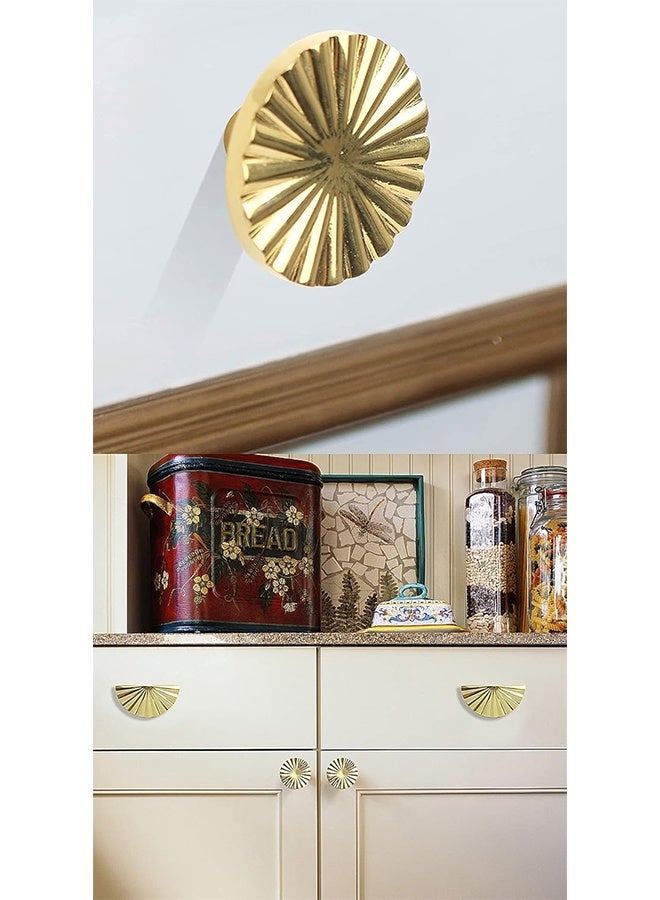 اتش واي 3 عبوات من مقابض الخزانة الذهبية خزانة المطبخ تسحب مع أدراج خزانة عتيقة مقابض درج خزانة ملابس مقابض خزانة المطبخ (ثقب واحد ، 3 عبوات ، ذهبي لامع) - Image 5