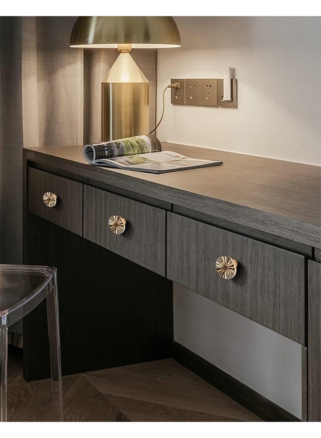 اتش واي 3 عبوات من مقابض الخزانة الذهبية خزانة المطبخ تسحب مع أدراج خزانة عتيقة مقابض درج خزانة ملابس مقابض خزانة المطبخ (ثقب واحد ، 3 عبوات ، ذهبي لامع) - Image 4