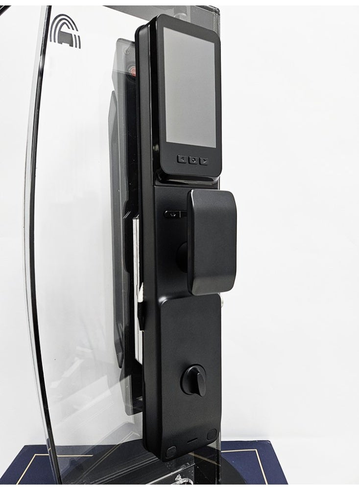 Smart WiFi Door Lock with 3D Face Unlock Fingerprint Access Keyless Entry IC Card Password App Control Voice Assistant Compatible Modern Aluminum Alloy Design for Wood and Steel Door, 6068 Lock Cylinder - Image 5