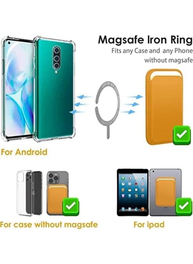 SYOSI Mag Safe Wallet Magnetic Card Wallet Designed For Iphone Magsafe Suitable For Magsafe Leather Card Holder For Iphone12 13 Mobile Phone Back Sticker Magnetic Card Holder Insert Card Leather  - Image 2