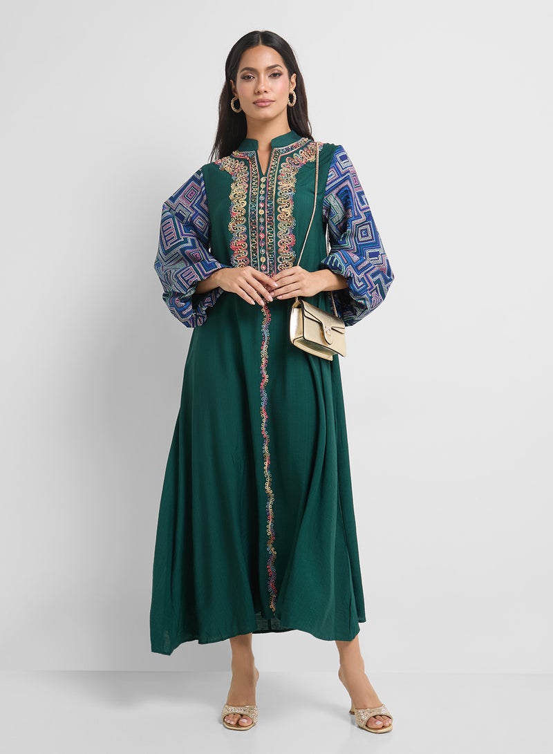 Khizana Embroidered Jalabiya - Image 4