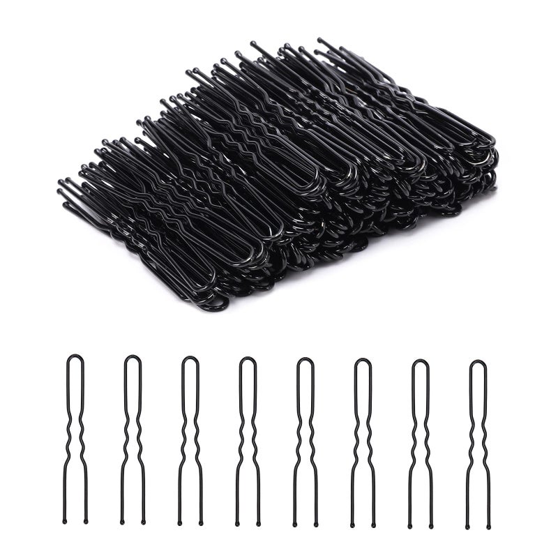 Cehony Ushaped Hair Pins 200 Count for Women Lady Girls Bobby Pins French Historical Hair Pin Hair Styling Pins Hair Accessories Black 24 Inch