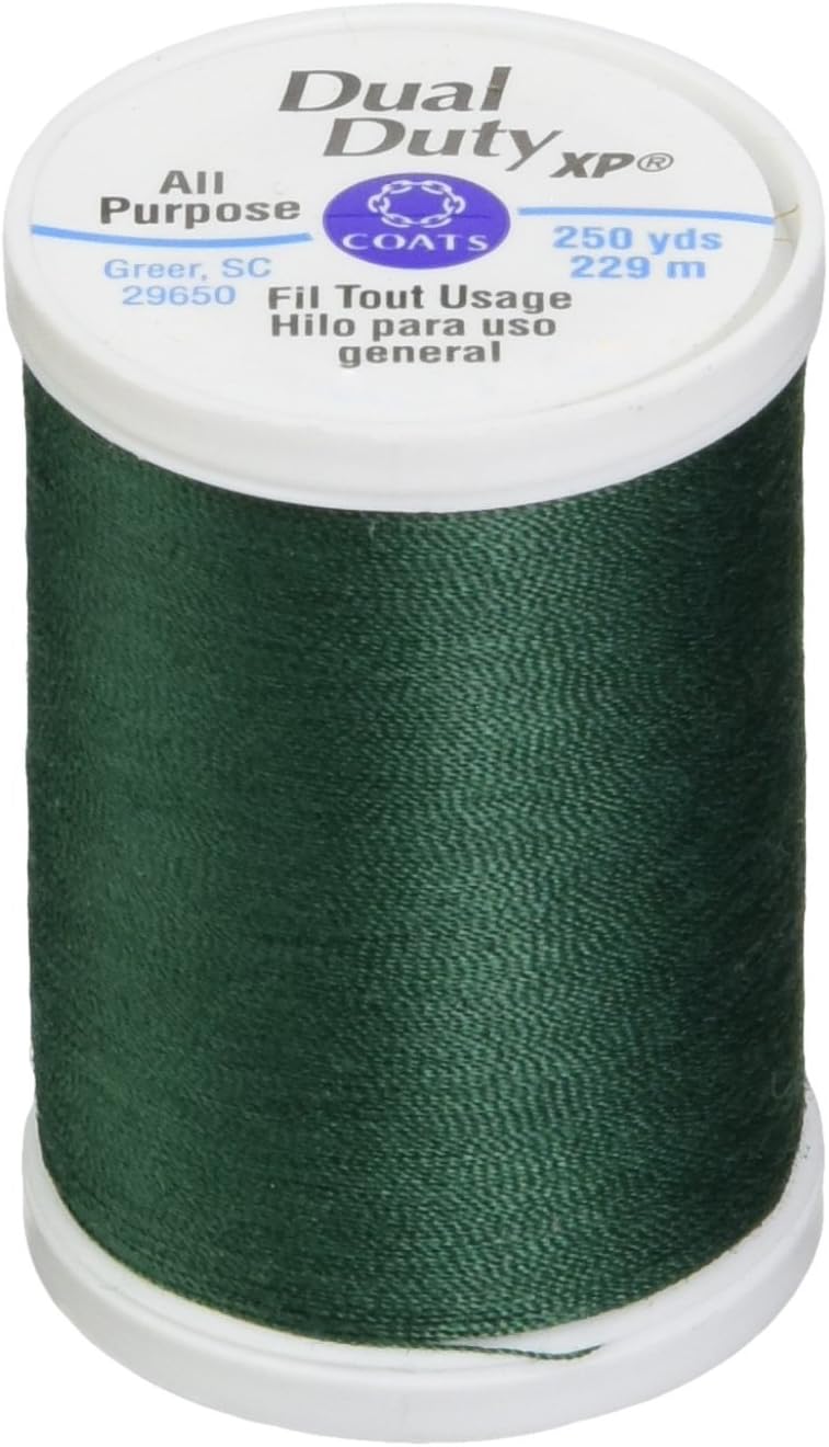Coats Dual Duty XP General Purpose Thread - 250 Yards in Hunter Green - Image 1