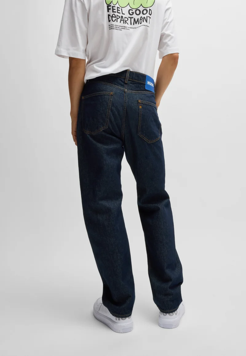 هوجو Regular-fit jeans in dark-blue denim