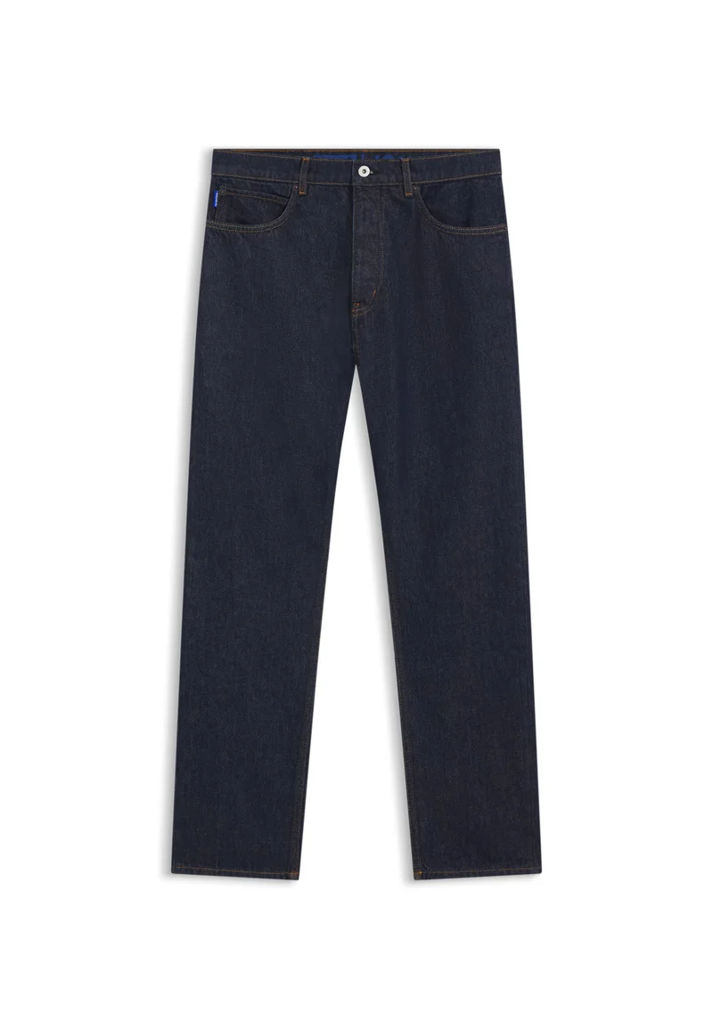 HUGO Dark Blue Regular-fit jeans in dark-blue denim for Men | Best Price UAE