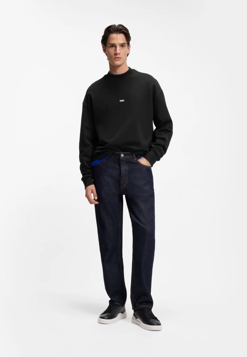 HUGO Dark Blue Regular-fit jeans in dark-blue denim for Men | Best Price UAE