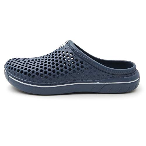 Amoji Garden Clogs Shower Sandals Yard Gardening Beach Water Plastic Rubber House Indoor YY161 Navy 8 Women/7 Men - Image 3