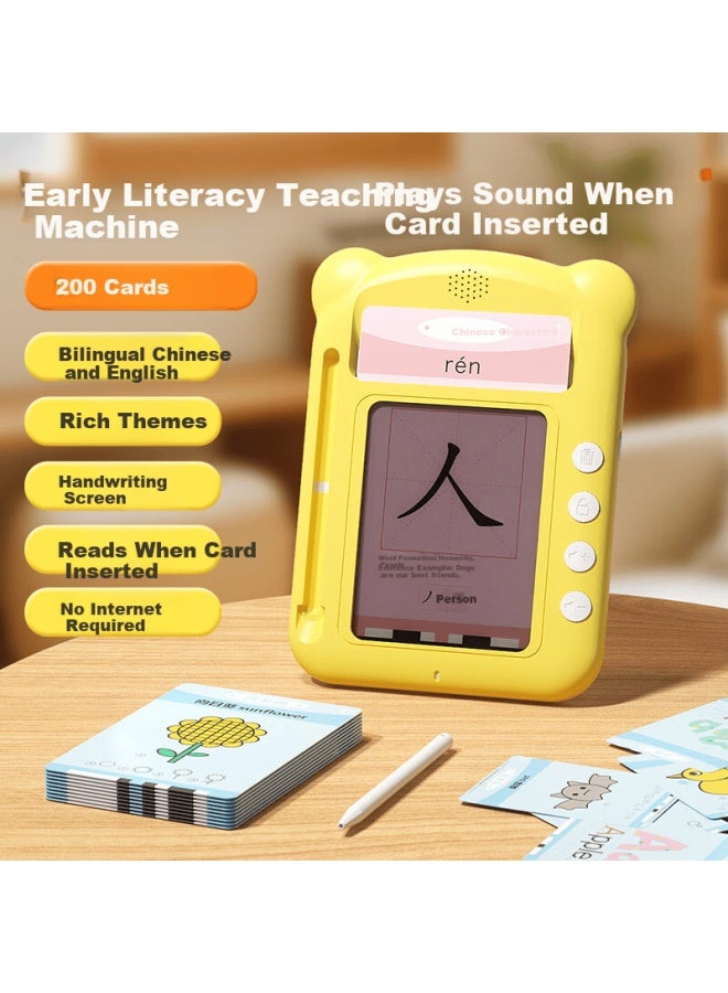 Carlbaby Literacy Flashcards Learning Machine Reading Pen Children's Word Recognition Enlightenment Pinyin Early Education Grade 1 Educational Toy For Ages 3 To 6 - Image 1