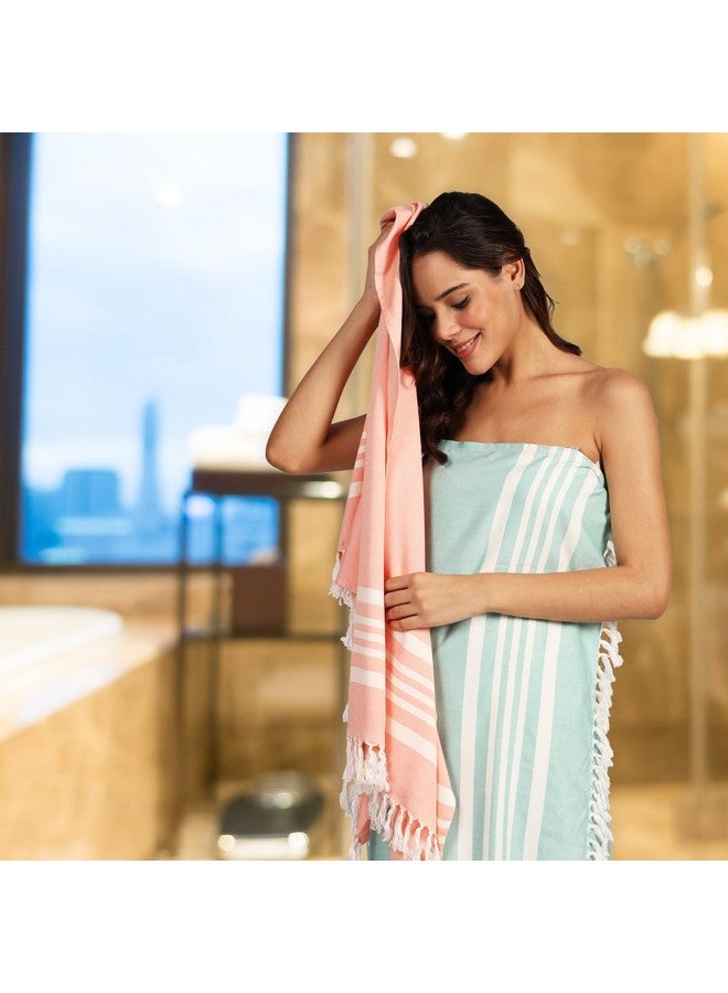 MELLOW 100% Bamboo Large Bath Towel for Women & Men | Ultra Soft, Premium Absorbent, Lightweight, & Quick Dry Bath Towel, Travel, Gym, Beach, Pool, and Yoga | 75 x 150 cm (Set of 1, Peach Pearl) - Image 2