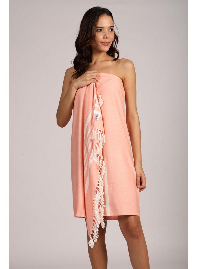 MELLOW 100% Bamboo Large Bath Towel for Women & Men | Ultra Soft, Premium Absorbent, Lightweight, & Quick Dry Bath Towel, Travel, Gym, Beach, Pool, and Yoga | 75 x 150 cm (Set of 1, Peach Pearl) - Image 5
