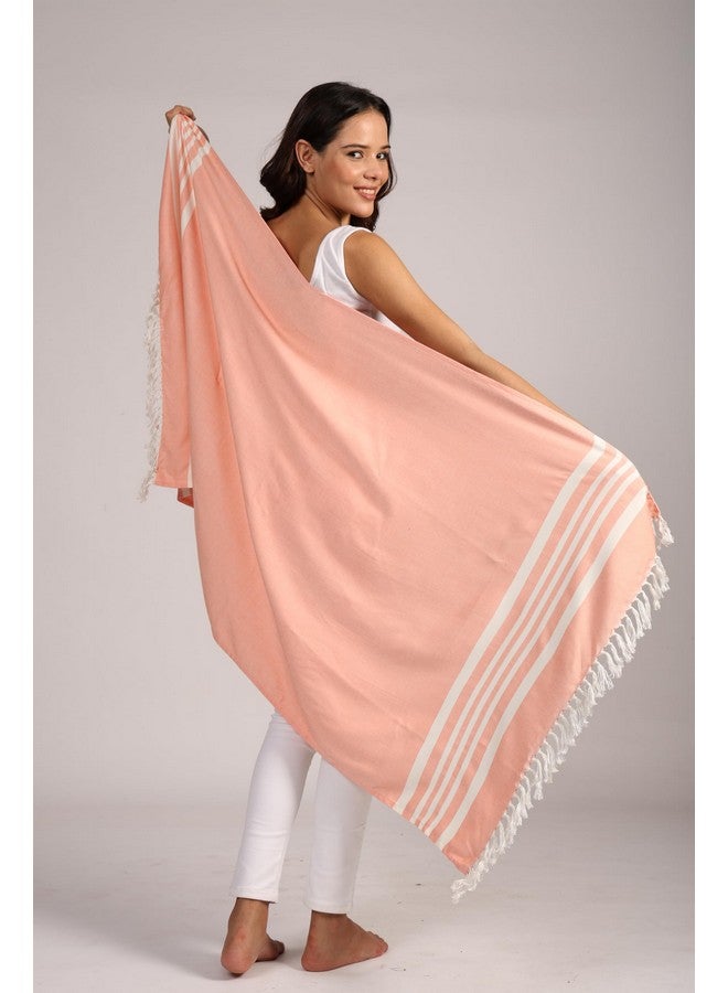 MELLOW 100% Bamboo Large Bath Towel for Women & Men | Ultra Soft, Premium Absorbent, Lightweight, & Quick Dry Bath Towel, Travel, Gym, Beach, Pool, and Yoga | 75 x 150 cm (Set of 1, Peach Pearl) - Image 3