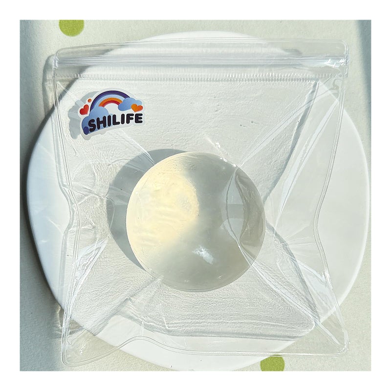 SHILIFE Taba Squishy fufu squishiseKawaii Squishies PVC ToysStress Relieving Fur Ball OPP Packaging GiftsSquishy Fidget Toys for AnxietyRelaxationPerfect Desk Accessory for Adults Transparent - Image 3