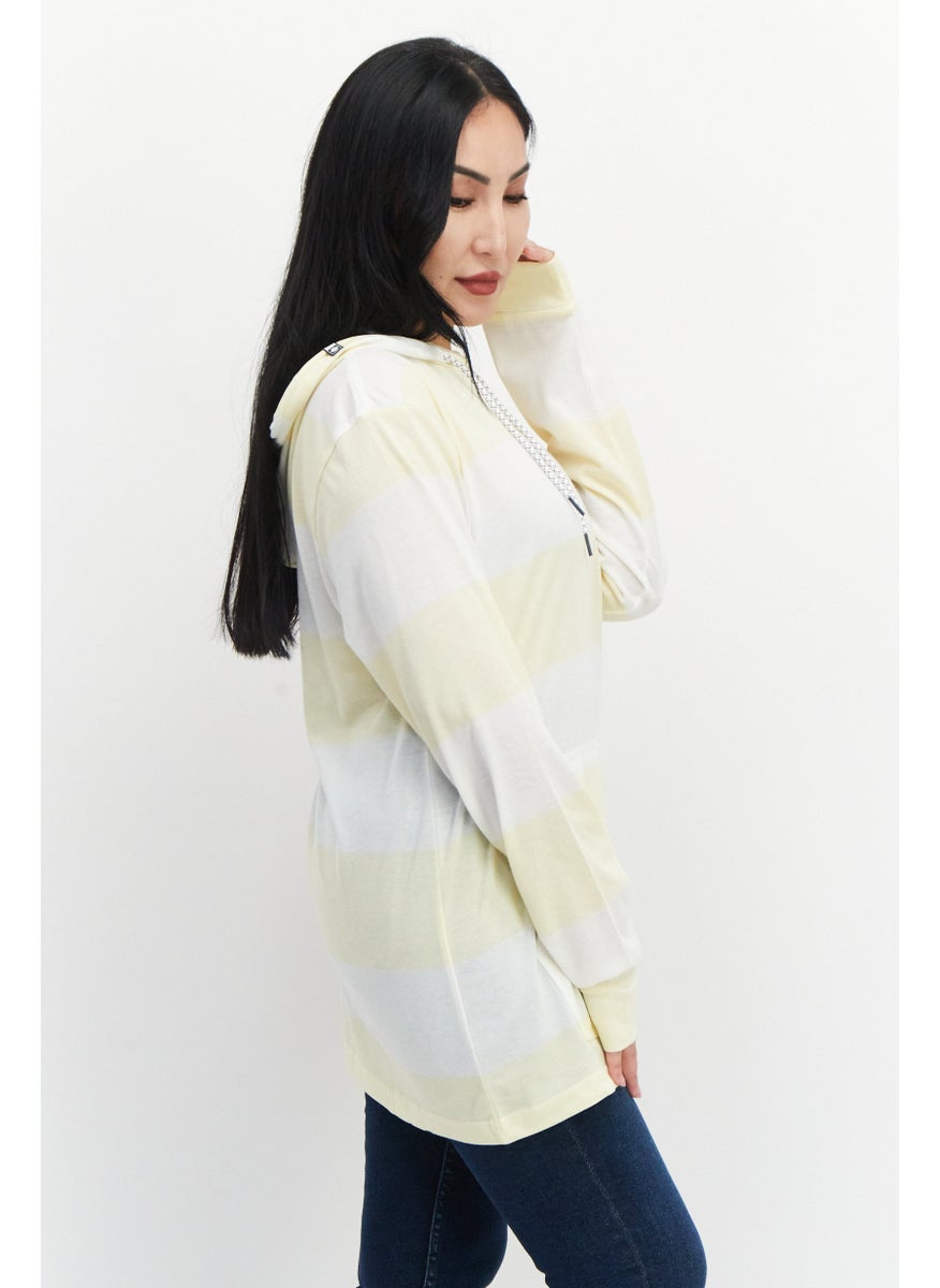 Women Stripe Long Sleeves Hoodies, Yellow - pzsku/ZF91D1971EB7820C65423Z/45/_/1735481541/77779943-3f7f-4b29-ad67-a06dbbd65bea