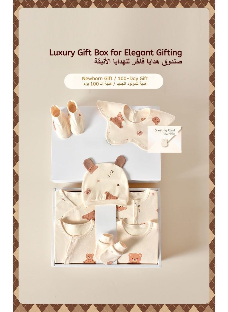 KOYIS 22 PCS Baby Gift Set Box - For Baby Boys & Girls, 100% Cotton Baby Clothes Hat Bear Pillow Towels, Premium-cloth, 0-3 Months - Teddy Bear - Image 3
