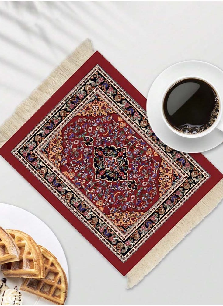 Elegant and Functional Coffee Coaster, Persian-Style Mouse Pad, Tea and Coffee Coaster – Slip-Resistant Rubber Base, Smooth Surface, Durable and Spill-Proof – Perfect for Coffee and Tea Lovers  - Image 3