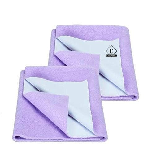 Edenwald Quick Dry Sheet for Babys Extra Absorbent Fast Dry Sheet Bed Protector Waterproof Mattress Protector Underpad Sheet Pack of 1 XL 140x200 Purple