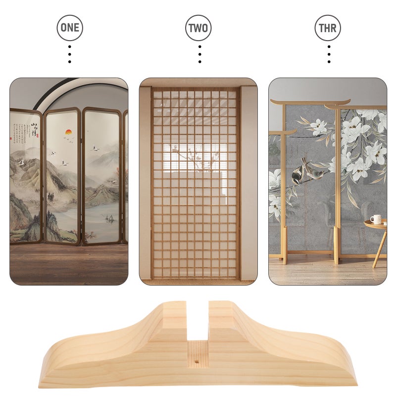 2pcs Room Divider Stand Screen Panel Feet Room Divider Bracket Partition Base - Image 4