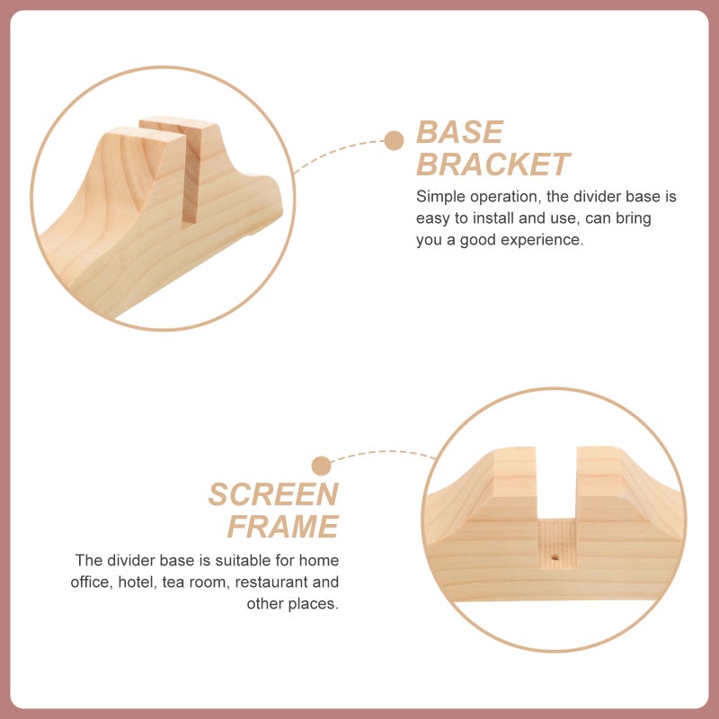 2pcs Room Divider Stand Screen Panel Feet Room Divider Bracket Partition Base - Image 3