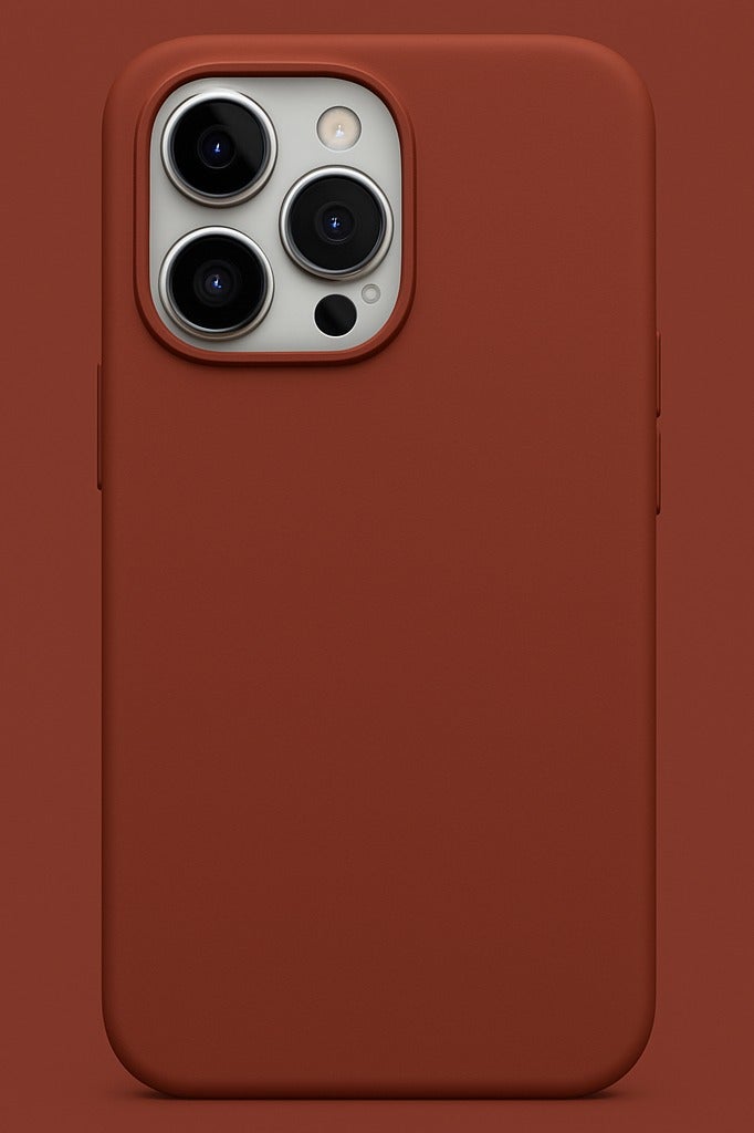 15 Pro Max Liquid Gel Silicone - Protective Cover with Microfiber Interior, Soft Silky Touch, Anti-Scratch, Thin Shockproof Cover - Reddish Brown - Image 2