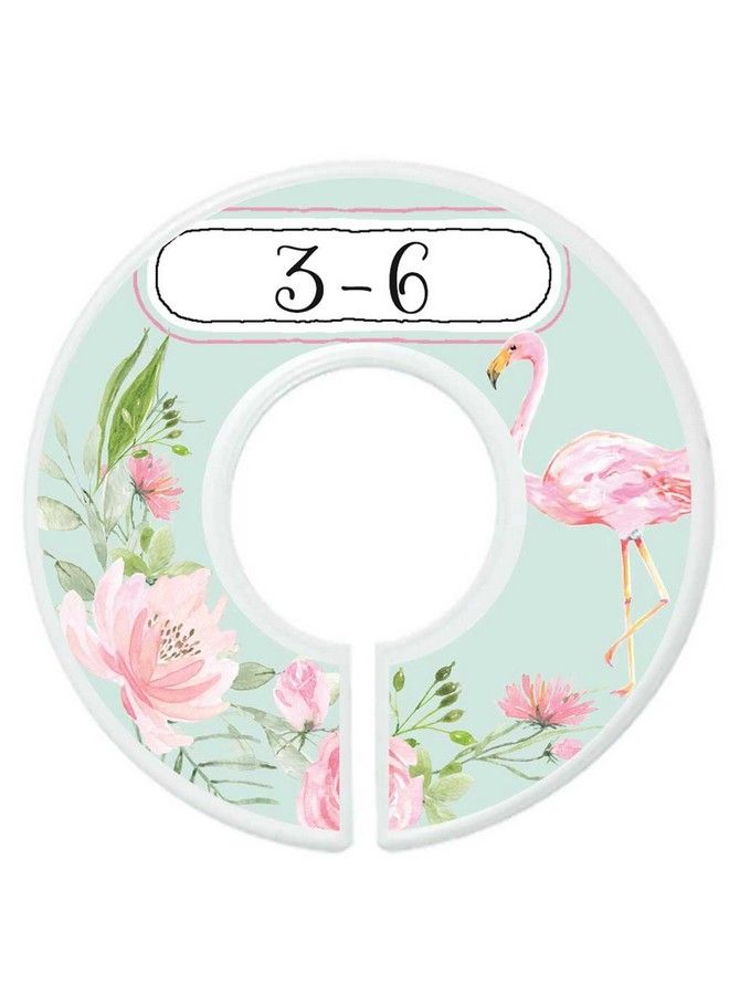 Mumsy Goose Nursery Closet Dividers Baby Girl Clothes Dividers Floral Flamingoes - Image 5