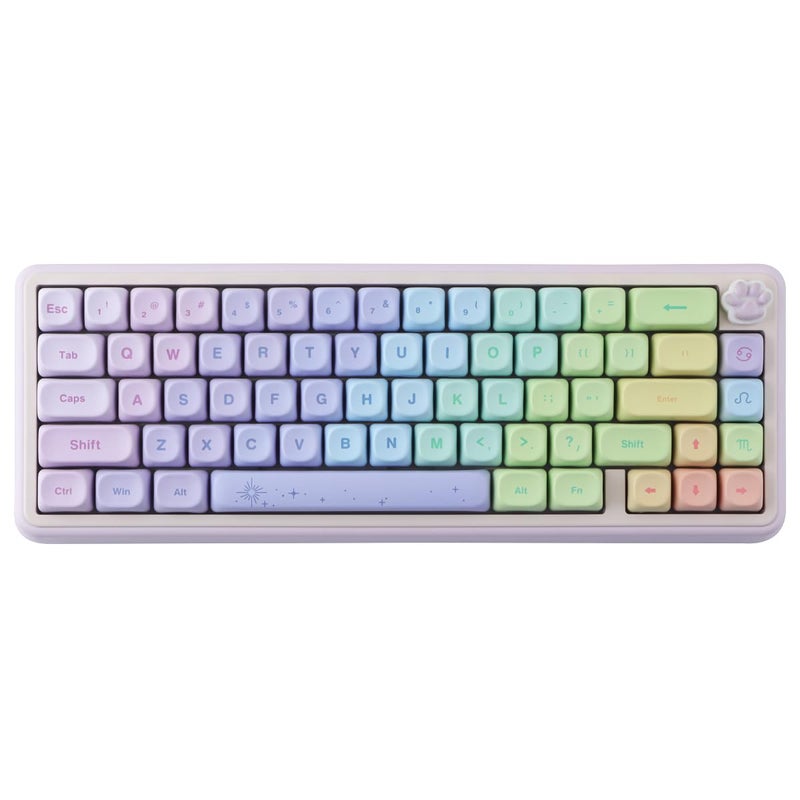 Hyekit PBT Keycaps MOA Profile Cute Keycaps 130 Keys Dye-Sublimation Kawaii Keycap Set for Cherry MX Magnetic Switches Mechanical Keyboard - Image 1