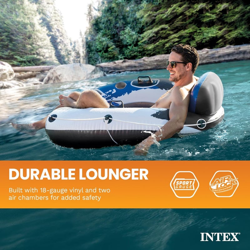 Intex 58825 River Run 1 Inflatable Tube with Backrest - Multi Color - Image 4