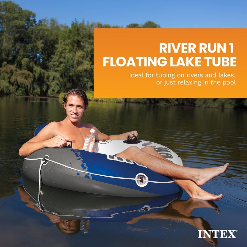 Intex 58825 River Run 1 Inflatable Tube with Backrest - Multi Color - Image 2