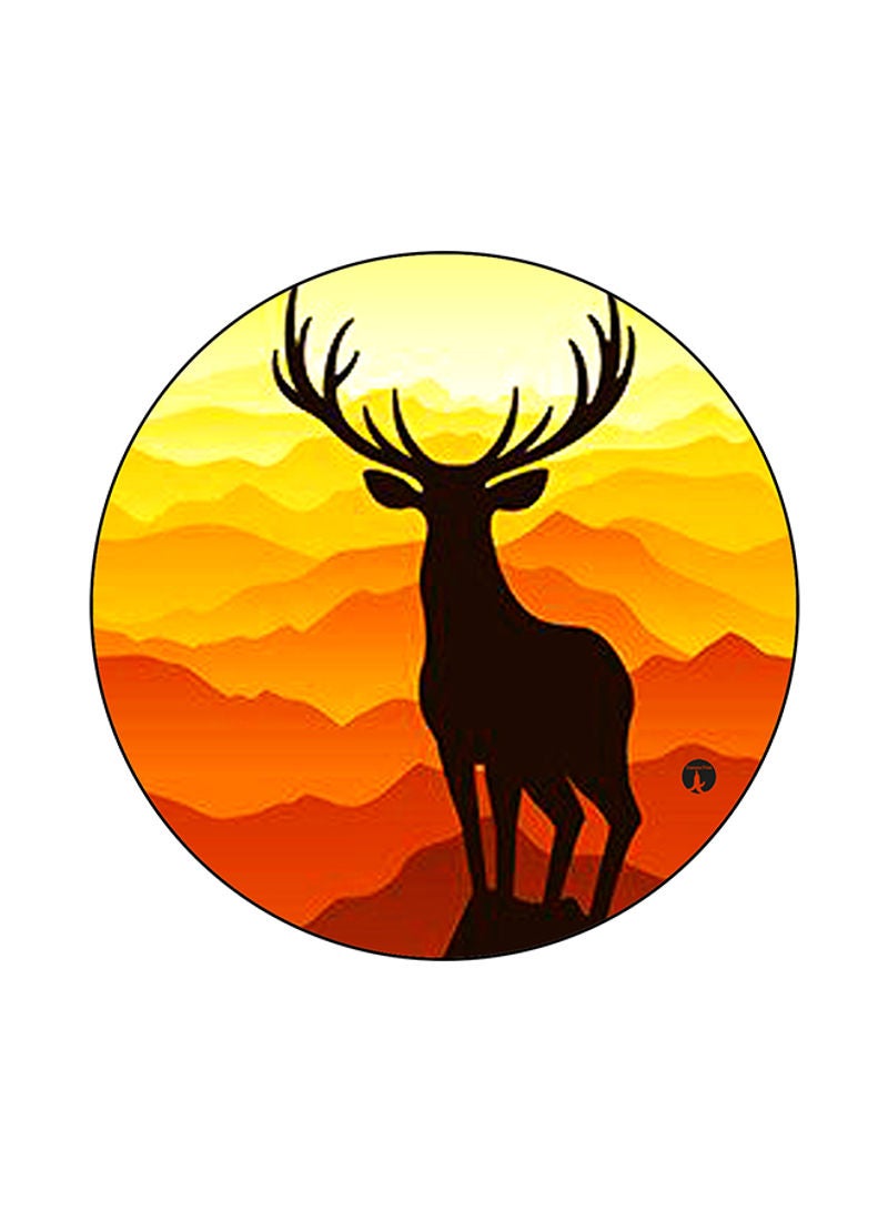 Deer Printed Mouse Pad Multicolour