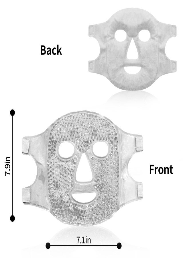 كونبيلا أقنعة كونبيلا الباردة للعينين، قناع ثلجي للوجه، كمادات ساخنة وباردة للهالات السوداء، الانتفاخ، الصداع النصفي، الصداع، التوتر، الاحمرار، أقنعة تبريد للوجه للنساء والرجال، للعناية بالبشرة - Image 4