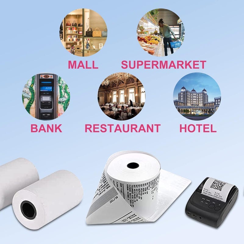 LabelMore Thermal Receipt Paper 3 1/8''x 230', Credit Card Paper Rolls, Cash Register Roll, Premium Pos Thermal Printer Paper (10 Rolls) - Image 5