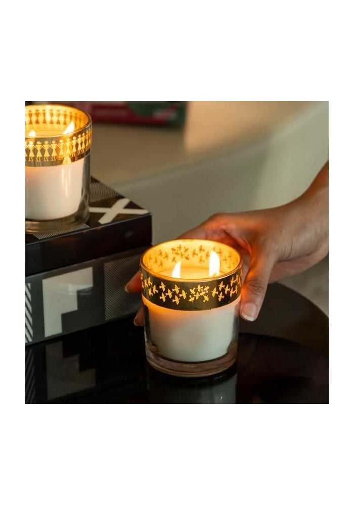 سيفا هوم شمعة معطرة من سيفا هوم - إنشانتي - ديل سي (حرير الزعفران - طيور) | تصميم فن وورلي | احتراق لمدة 25 ساعة | شمع الصويا الطبيعي | ديكور منزلي ثقافي وهدايا فاخرة - Image 3