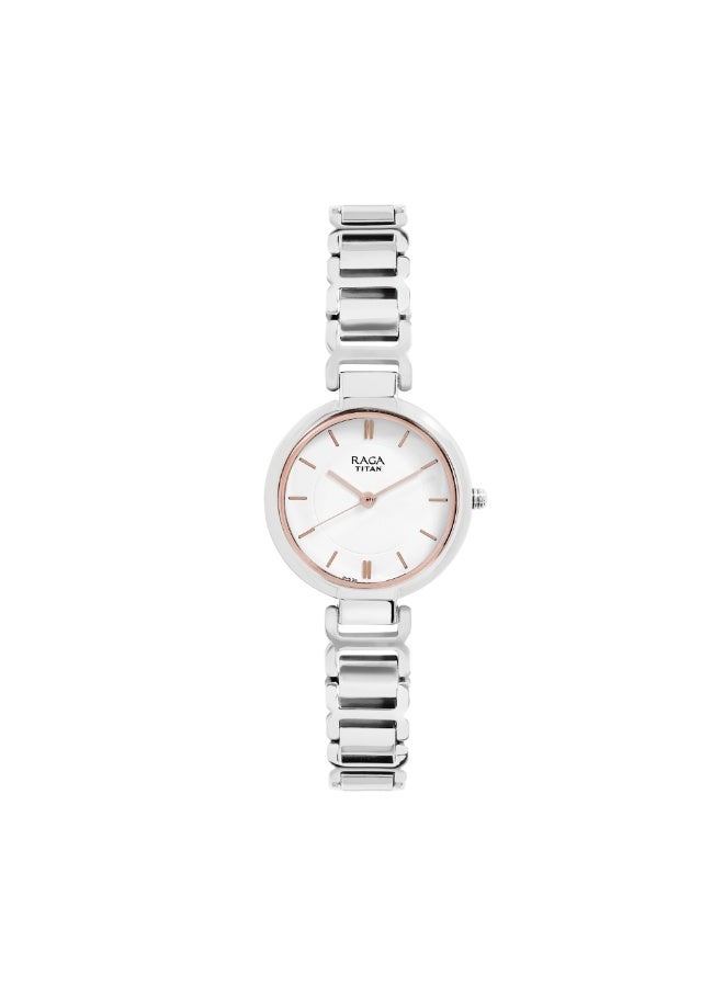 Titan Raga ia White Dial Analog Metal Strap watch for Women - Image 1