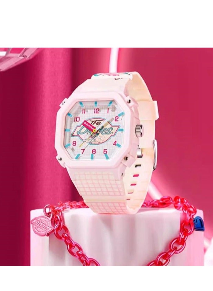 Dickies ساعة نسائية جميلة صغيرة مربعة لطيفة للطلاب في الموضة - Image 5