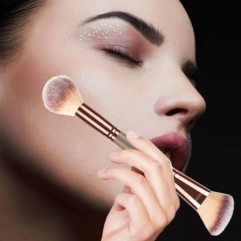 KASTWAVE Makeup Brushes, KASTWAVE Foundation Makeup Brush, Double Ended Makeup Brushes for Blending Liquid Powder, Concealer Cream Cosmetics, Blush brush for Liquid, Cream, Powder,Blending, Buffing,Concealer - Image 2
