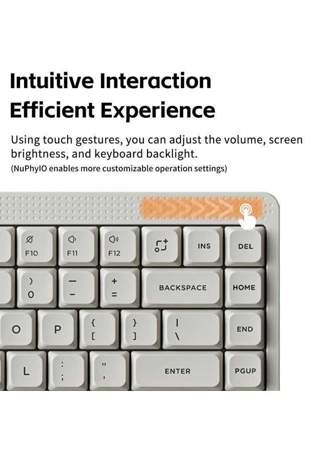 NuPhy Node75 Wireless Mechanical Keyboard, 75% Hot Swappable Custom Low Profile Keyboard, 84 keys Computer Gaming Keyboards, Supports Touch Gestures, PBT Keycaps, RGB Backlit, Bluetooth/2.4GHz/USB-C - Image 4