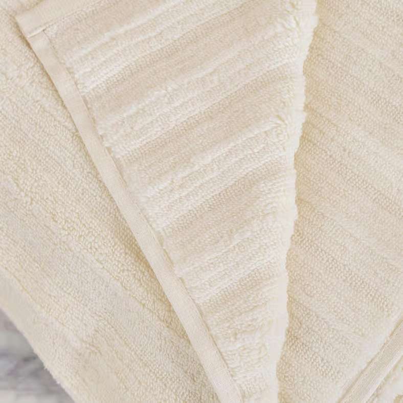 Pan Home منشفة استحمام مضلعة بدون لف - كريمي - Image 2