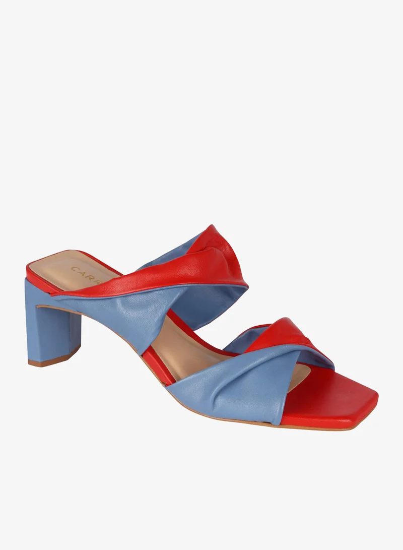 كارانو كارانو نسائي مفتوح مدبب بكعب رفيع جلد