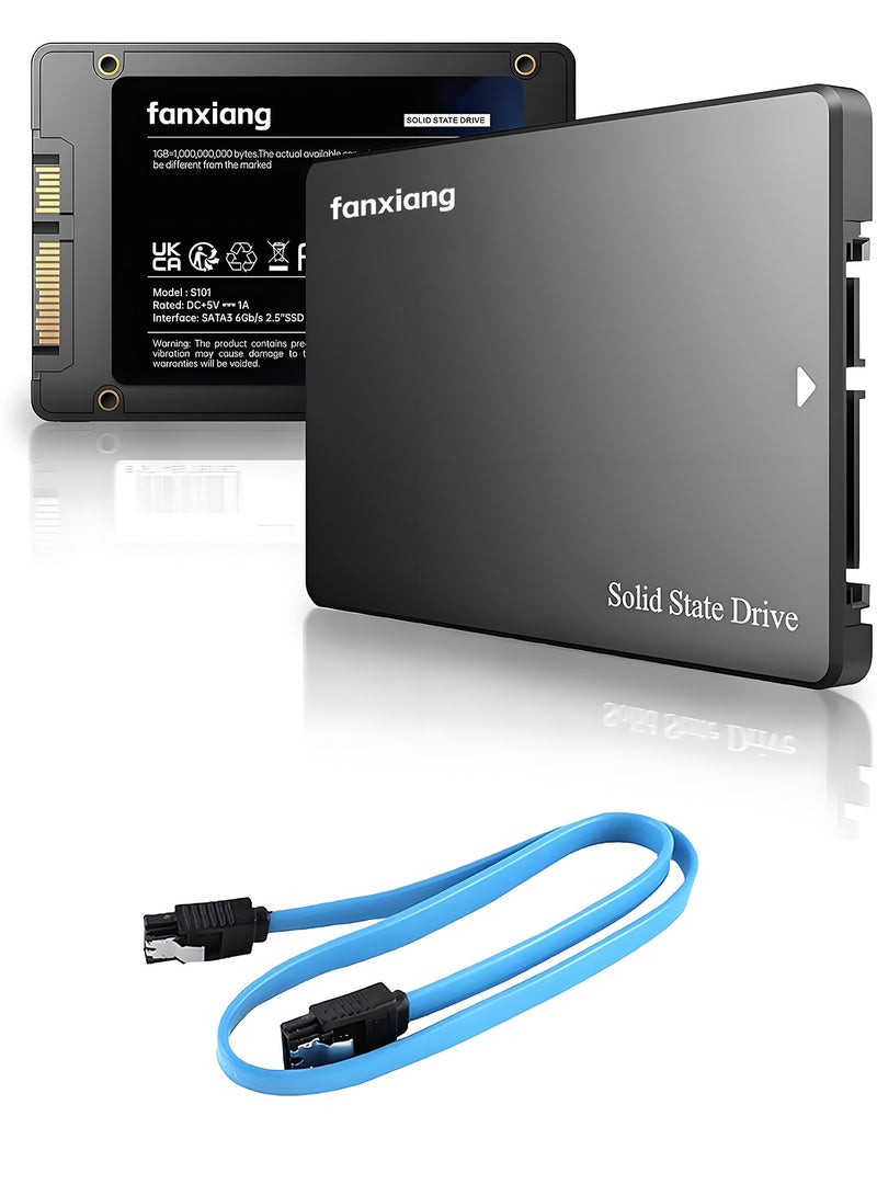 fanxiang SSD 1TB SATA III 6Gb/s,2.5" Internal SSD Hard Drive, Read Up to 550MB/s WITH A SATA III Cable, Compatible with Laptop and PC Desktops - Image 1
