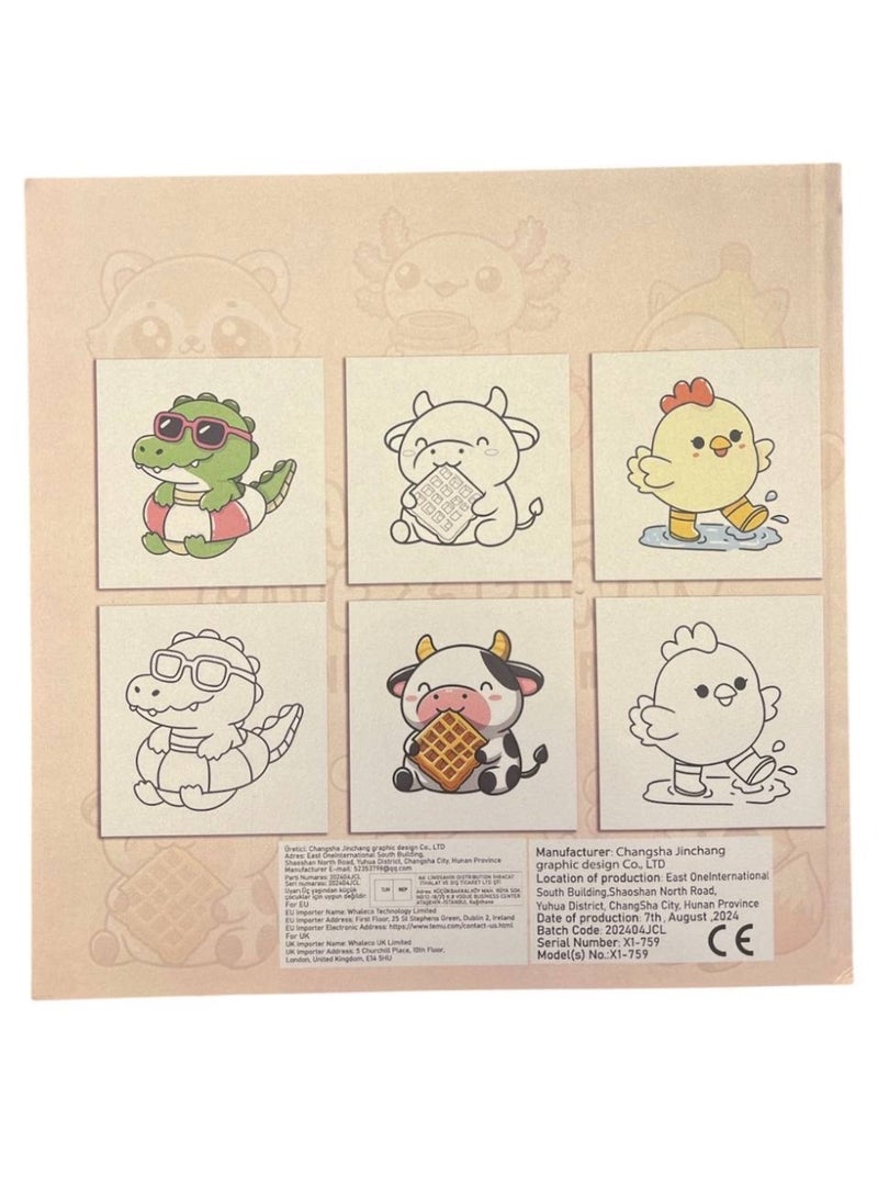 Cute Animal Coloring Book for Kids & Toddlers - Bold & Easy Designs - 24 Thick Pages, 20x20cm - Image 5