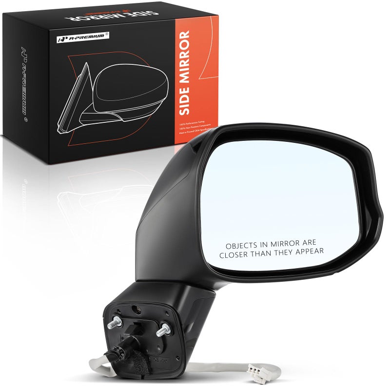 A-Premium APremium Passenger Side Power Door Mirror Compatible with Honda Civic 2012 2013 NonHeated Manual Folding Black Outside Rear View Mirror